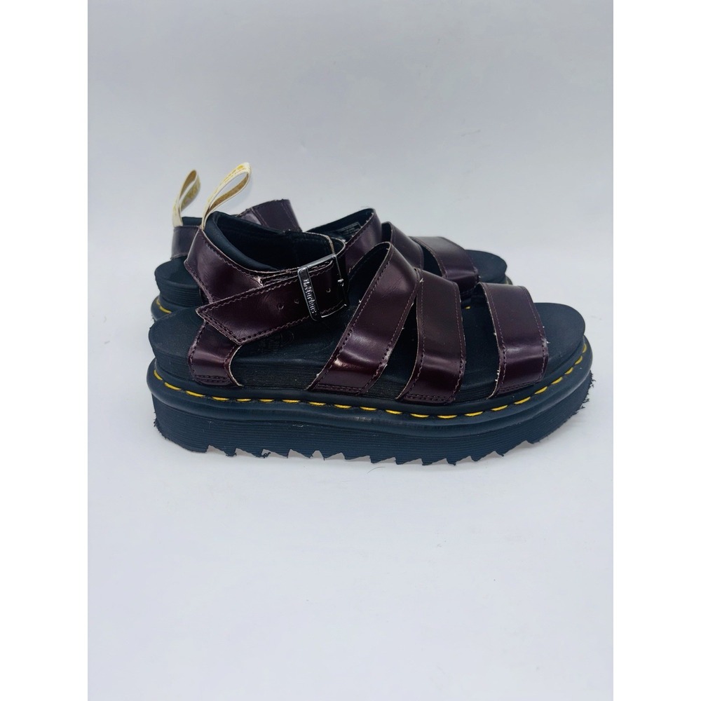 Dr. Martens Vegan Blaire Sandals Women’s US 6 Burgundy Platform Strappy